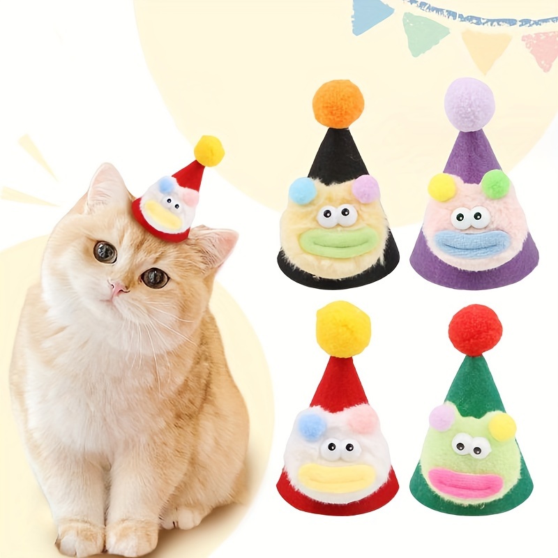 nipocaio Cute Cat Costume Warm Bear Hat for Cat Adjustable Soft Small Pet  Headwear Bear Hat for Cat Puppy Dog 