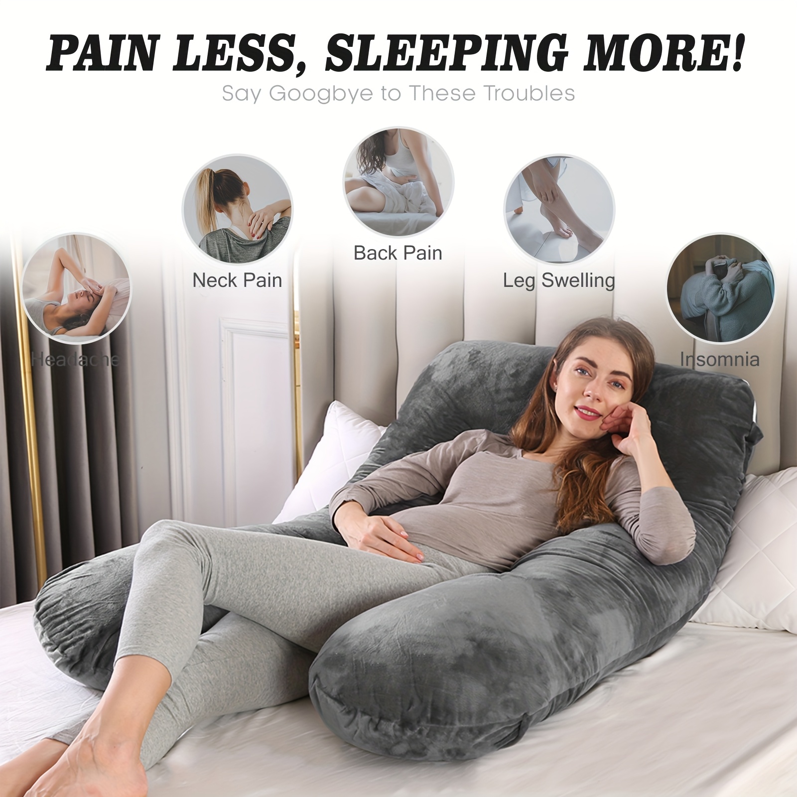 2025 new pillow sleep pillow companion pillow multi functional soft and comfortable for back legs and belly support details 0