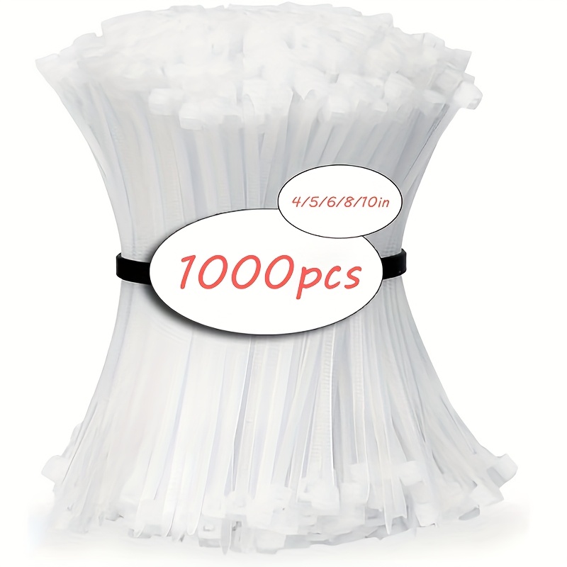 1000 piezas de   para cables, 4in/5in/6in/8in/10in,   autoenroscantes para gestión de cables, duraderas y versátiles para  , jardines, oficinas y  