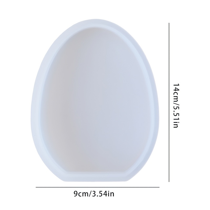 1pc Easter-themed Oval Silicone Mold For Diy Crafts - , Concrete & Resin Casting With Decorative Bunny & Egg Designs, Ideal For Home Decor, Cute Silicone Mold