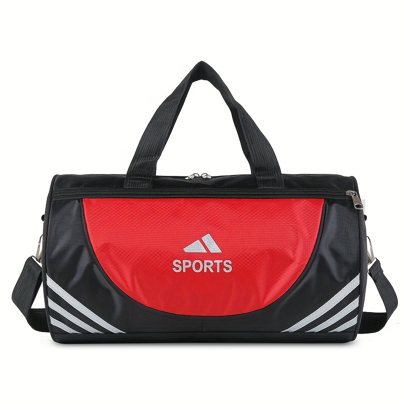 

Sports Gym Duffel Bag For Men & Women, Large Capacity Travel Tote With Shoulder Strap, Multi-pocket Fitness Barrel Bag