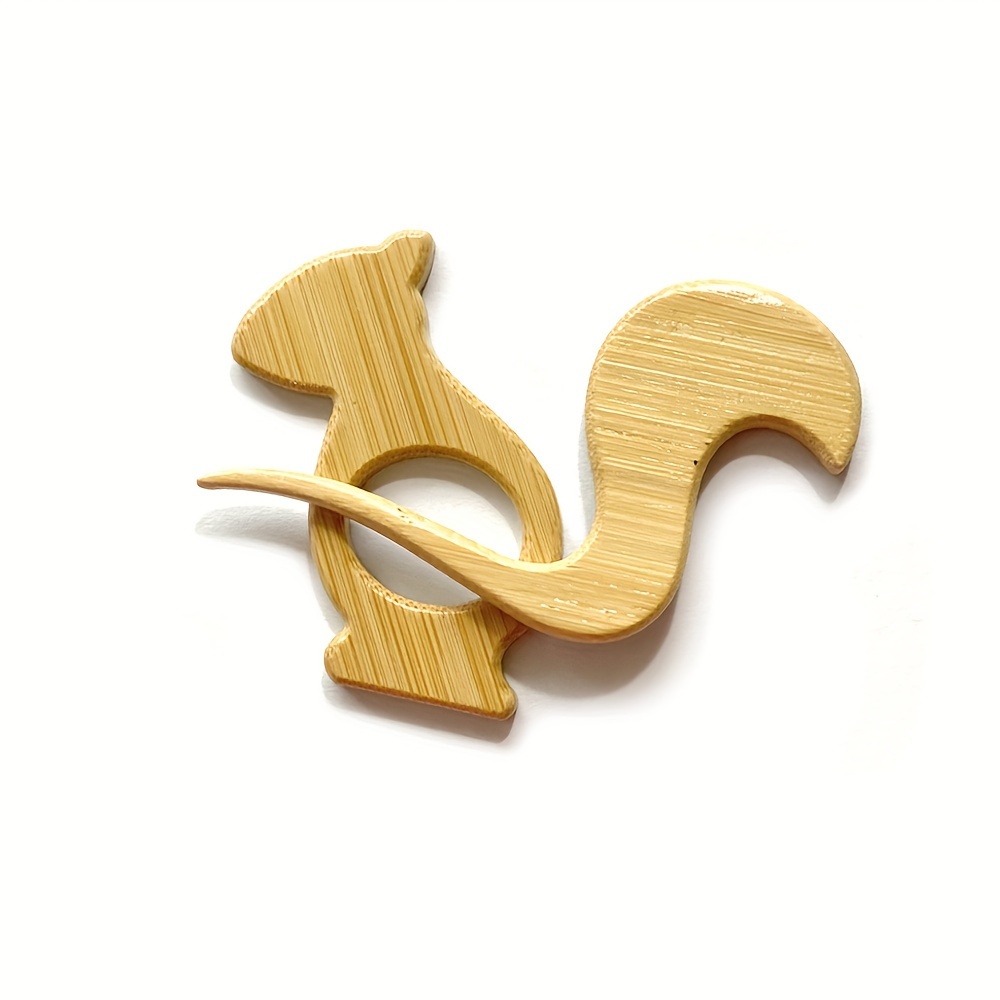 3 5pcs wooden animal pattern brooch creative fashion wooden animal brooch wooden animal needle sweater clip wooden brooch   animal brooch sweater clip details 4