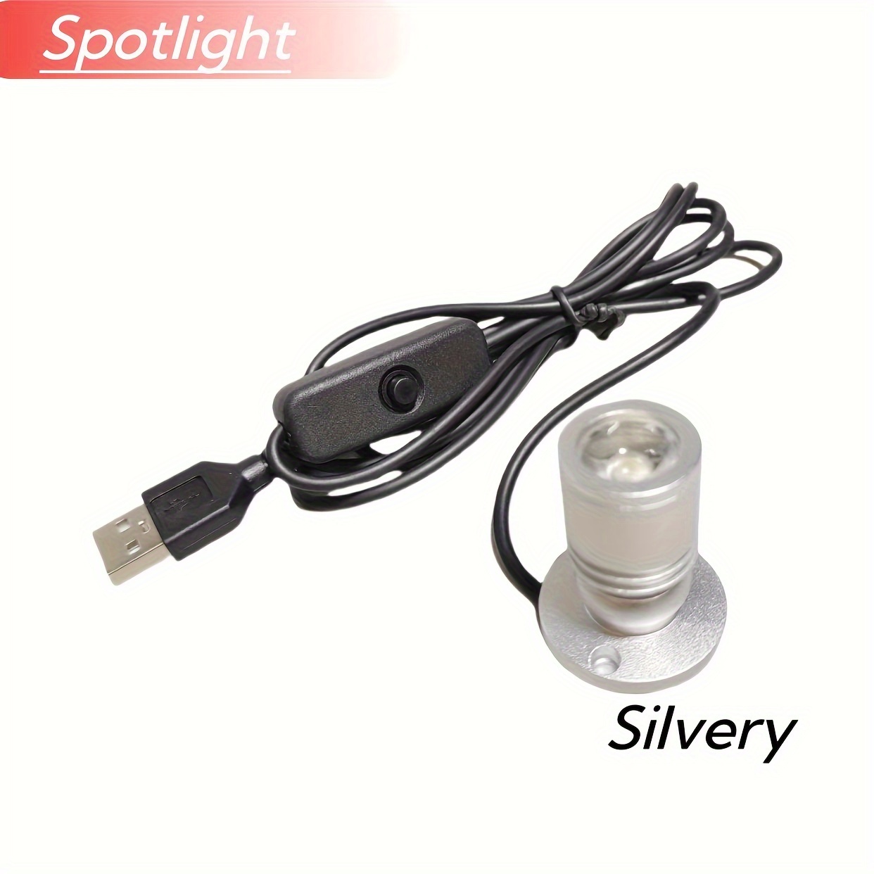 Mini USB LED Spotlight with 149.96cm Cable for Accent Lighting