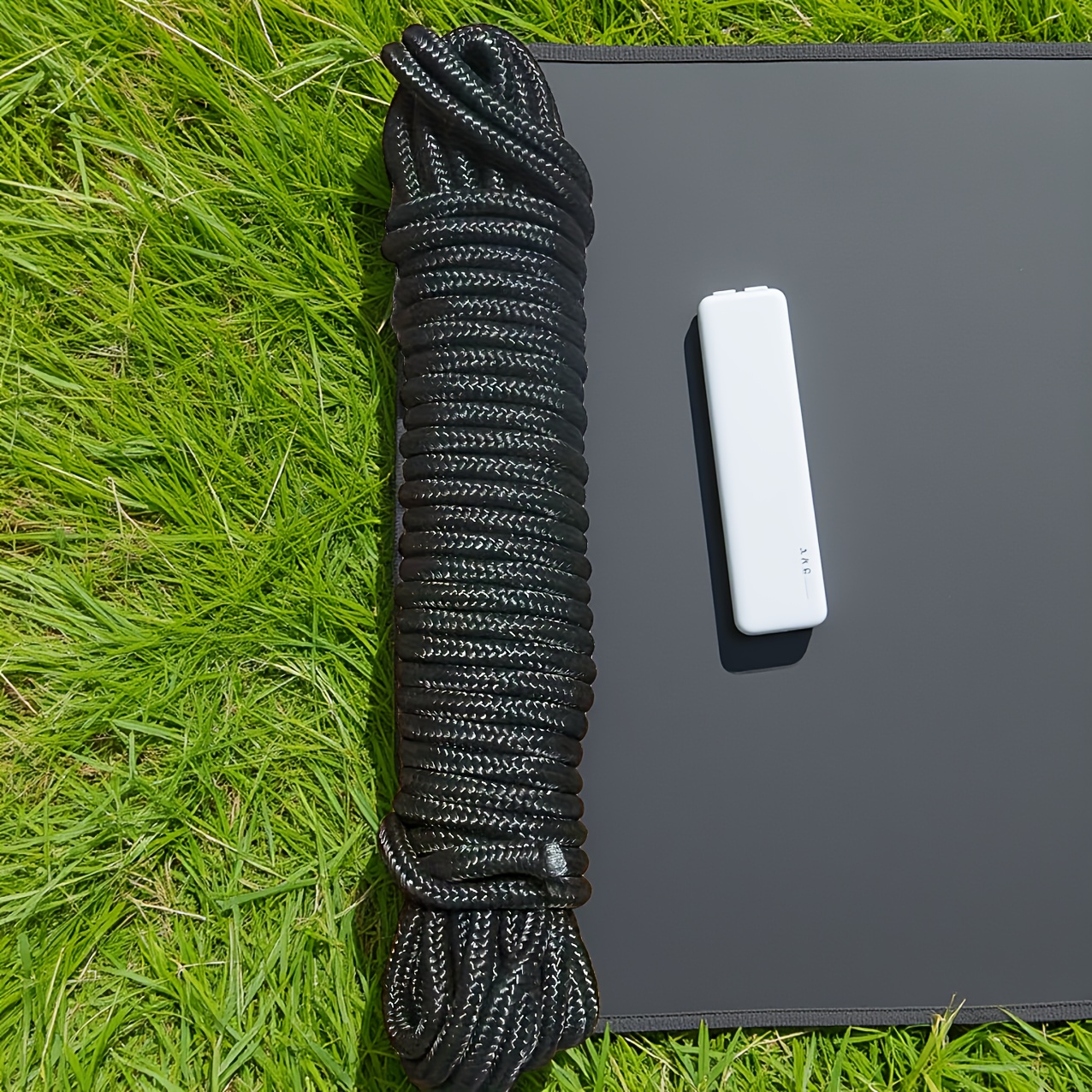 E-shop 1 Rolle 6mm x 10m Schwarzes Nylon-Geflochtenes Seil – Hochbelastbares Polyethylen-Seil für Wäscheleine, Camping & Outdoor – Langlebig &