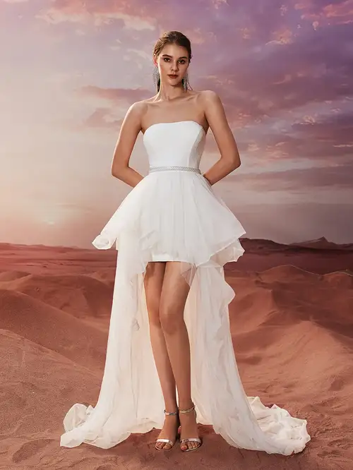 white high low lace dress sold on Temu United States white high low lace dress sold on Temu United States