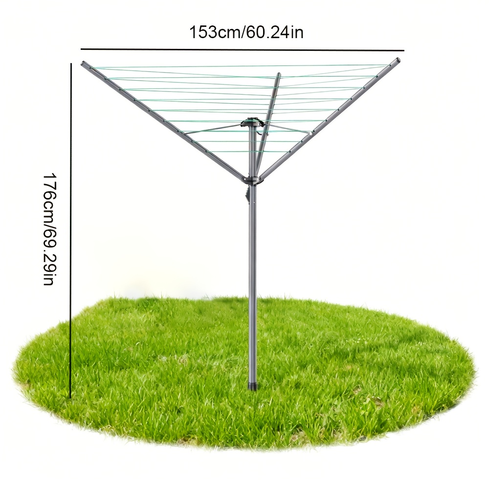 Outdoor Umbrella-shaped Clothes Drying Rack | Rotating And Telescopic, Heavy-duty , Freestanding, Ideal For Backyard Clothes Drying, Drying Racks