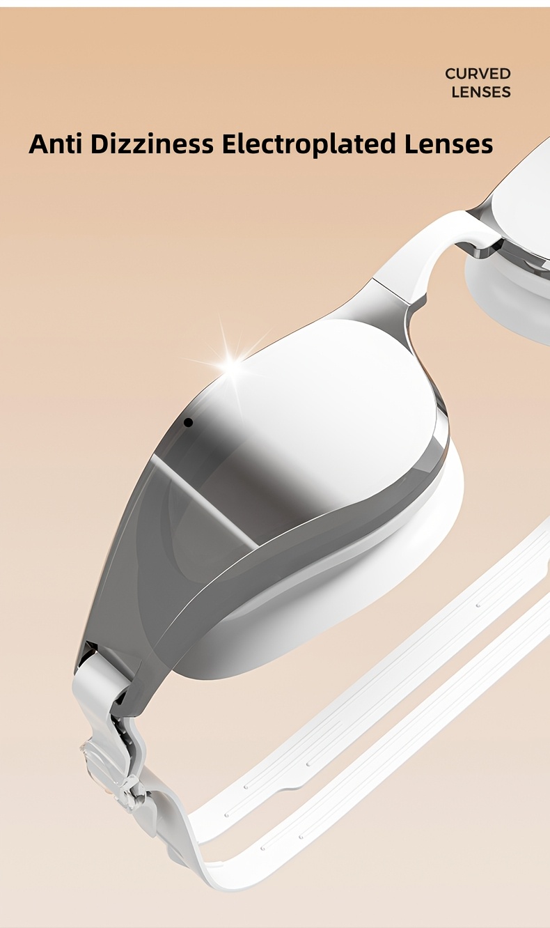 1pc of Adult Electroplated Swimming Goggles with High-definition Anti-fog and Ultra-wide-angle Vision Design