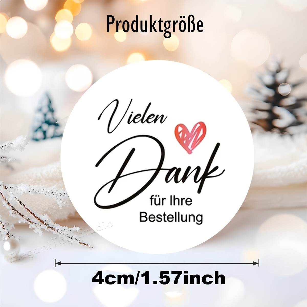 Image of 120pcs "thank You For Your Order" Stickers, German Stickers, Convey Friendliness And Gratitude, Suitable For Gift Wrapping, Gift Bags, Gift Boxes, Invitations, Etc., 1.57 Inch