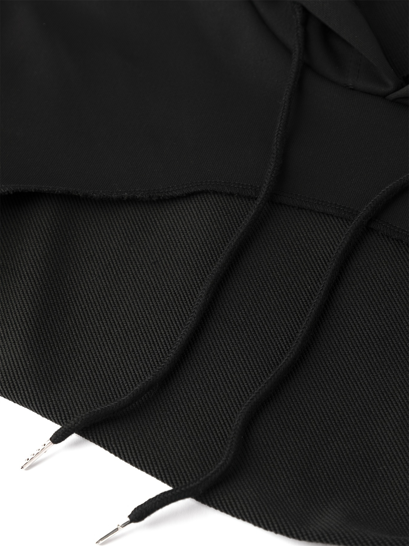 Solid Dipped Hem Drawstring Hoodie, Casual Long Sleeve Crop Sweatshirt, Women's Clothing