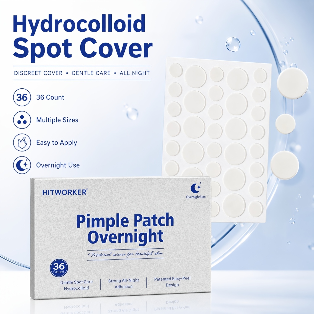 Hydrocolloid Pimple Patch (Night Use) 36 Patches