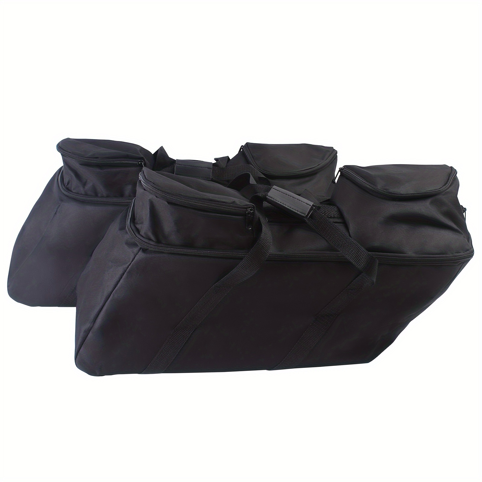 Image of Motorcycle Black Saddlebag Luggage Soft Liners For Touring Electra Street Road Glide Classic Cvo Fltr Tour Pack