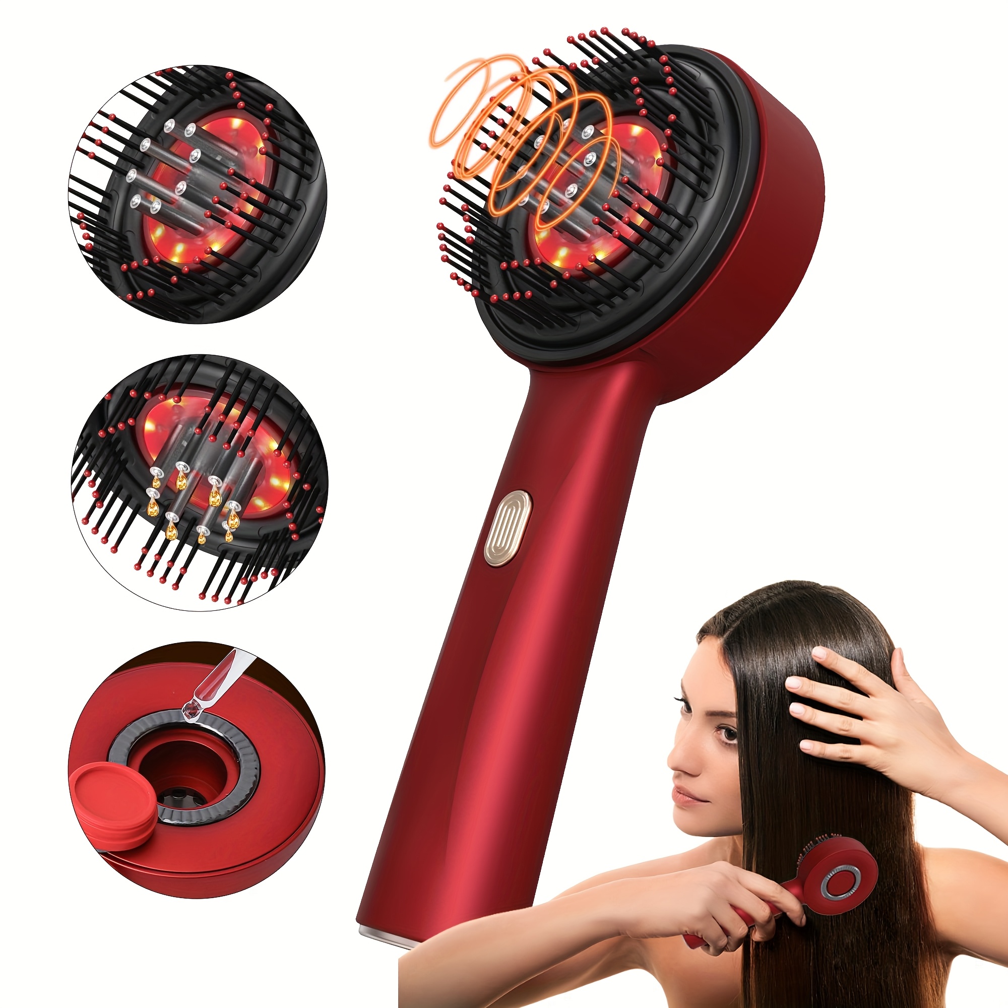 a portable   designed for scalp massages and hair grooming
