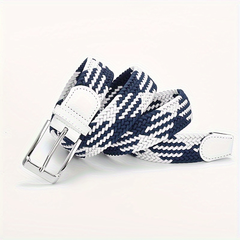 Men's/women's Elastic Braided Belt, Perfect For Golf, Casual Pants Jeans Belt
