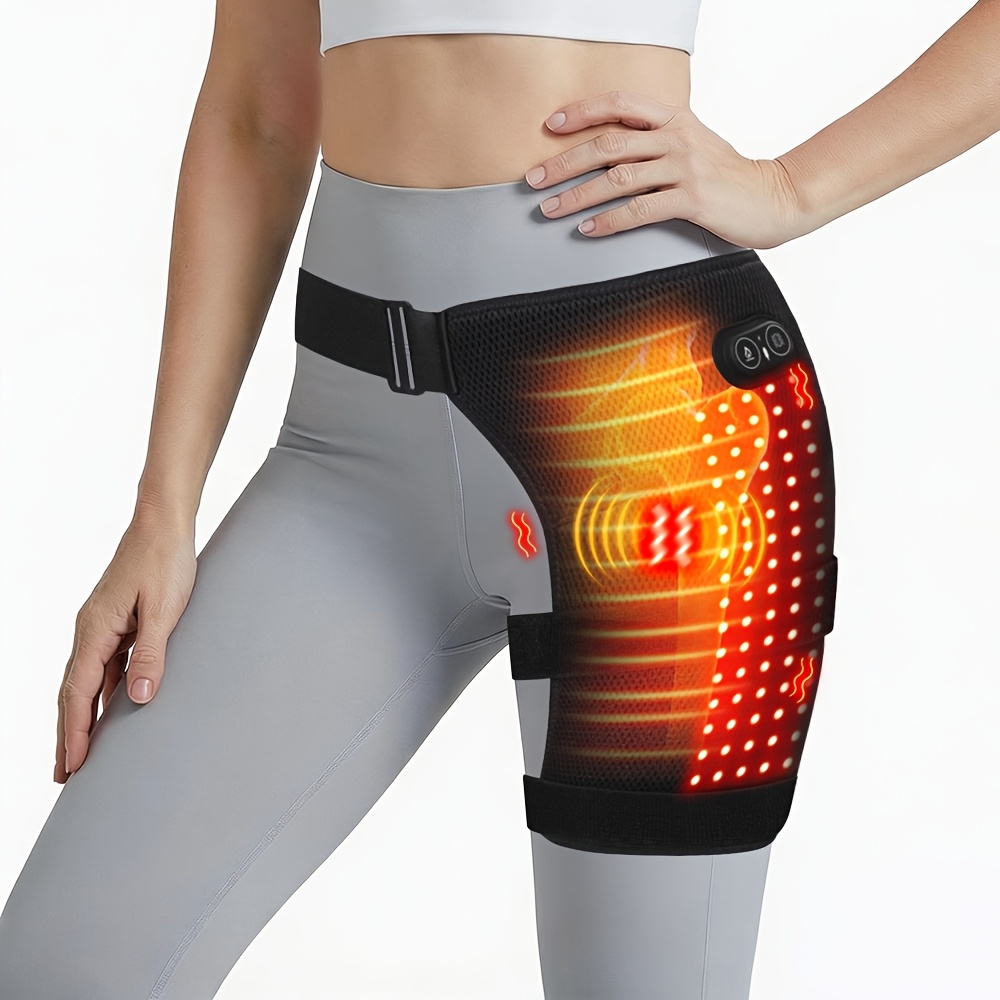 TEMU Cordless Heated Massage For Hip Red Light 5000mah Rechargeable Hip Heating Pad Support Brace For Lower Back Thigh , Best Gift For Family
