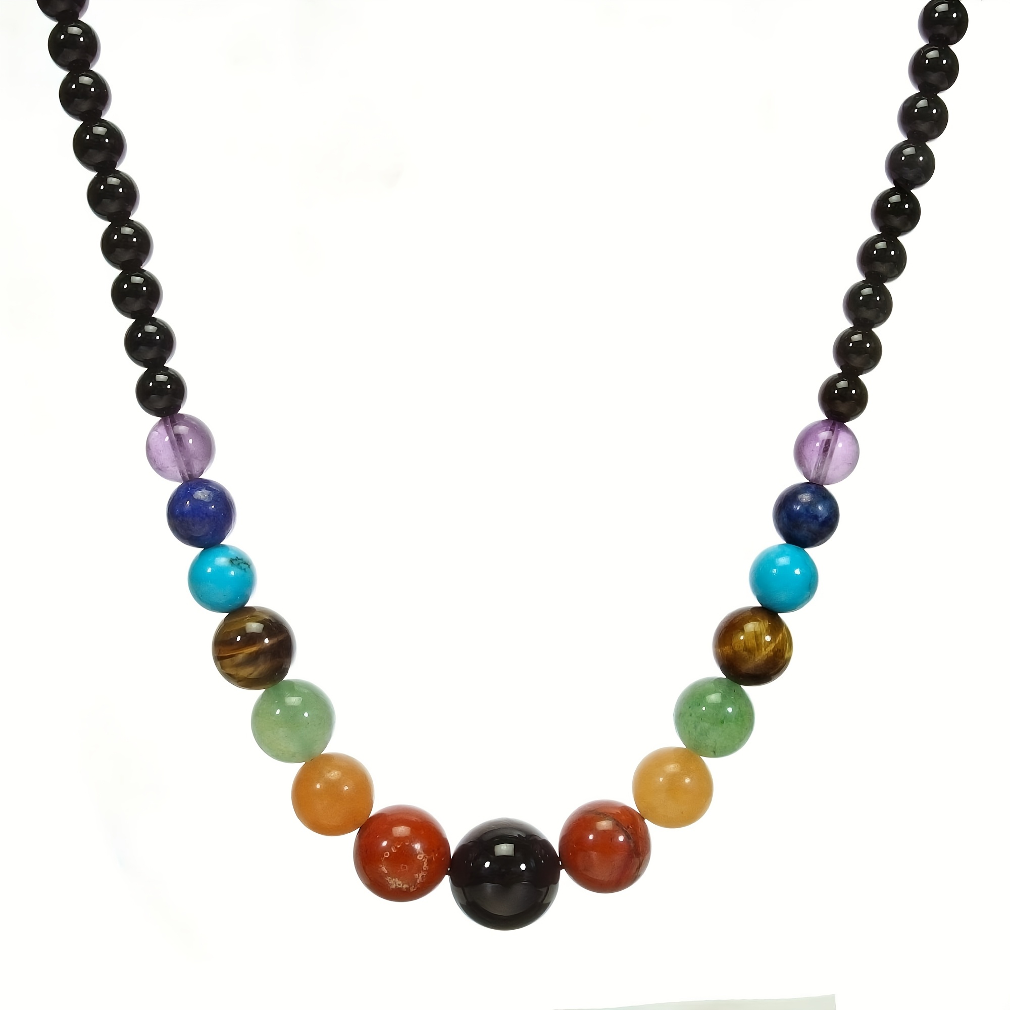 

A Crystal Necklace With Real Stones, Handmade Beaded Jewelry, Solid Style Without Fragrance