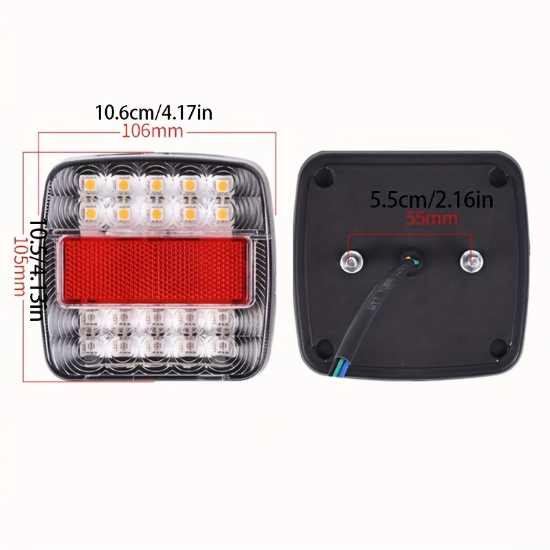 2PCS LED Tail Lights Compatible with BMW X3 Taillights 2018 2022 並行輸入品 Ygmylandbb 4 Inches Round Trailer Lights, LED Truck Tail Lights 16 LEDs  Stop Brake Reverse Backup Running Light with Chrome Bezel, Red Yellow LED