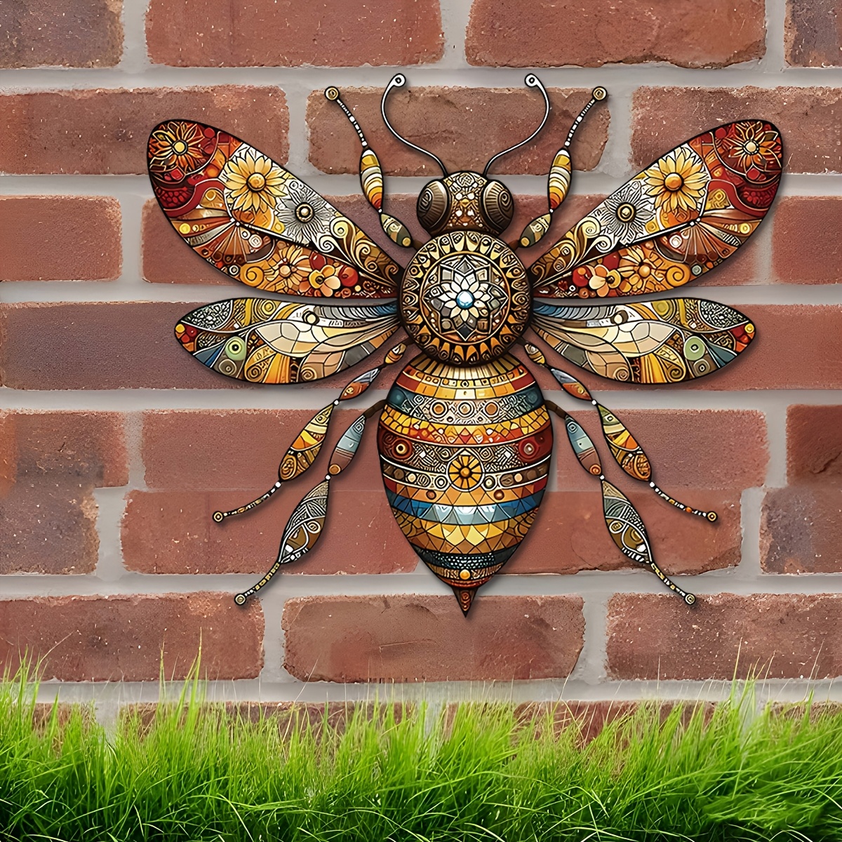 Vibrant Bee Metal Art Wall Decor - image 6