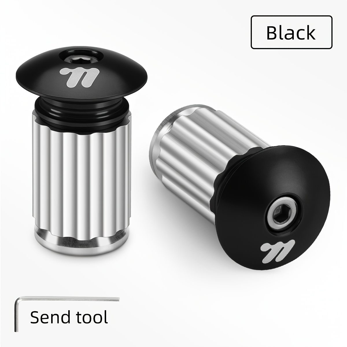 Image of West Biking 1pair Bike Handlebar End Plug Aluminum Alloy Expansion Plug Mtb Bar End Plugs Bike Bent Durable Lightweight Bicycle Additions