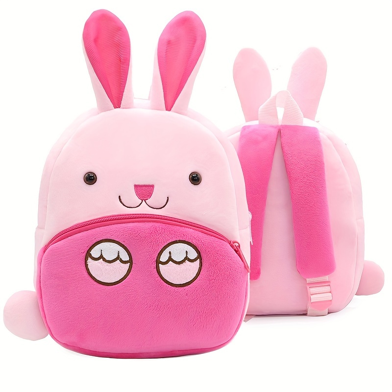 

1pc Soft And Lightweight Backpack, Cute Cartoon Bunny Backpack, Can Be Carried In Kindergarten, Outdoor Breathable And Lightweight, Suitable For 1-3 Years Old
