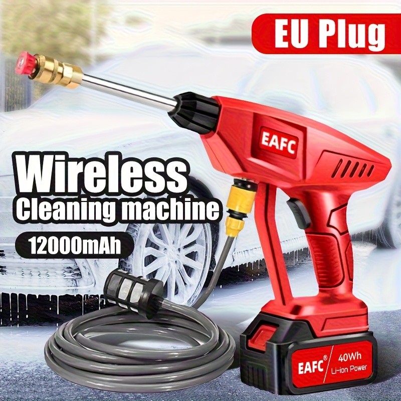   high pressure wireless cleaning water gun portable car cleaning machine two nozzle   with built in foam sprayer suitable for car motorcycle floor cleaning