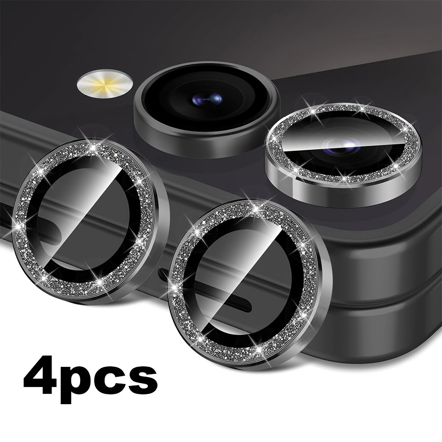TEMU 4-pack Camera Lens Protector For For Galaxy Z Flip 7 | Individual Tempered Glass, Strong Adsorption, Scratch-resistant | Ultra-thin Lens Cover