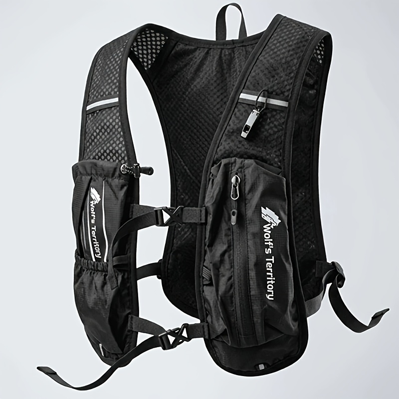 TEMU Adjustable & Breathable Running Vest Backpack With Hydration System & Phone Pocket - Hydration Backpack Suitable For Trail Running, Cycling,