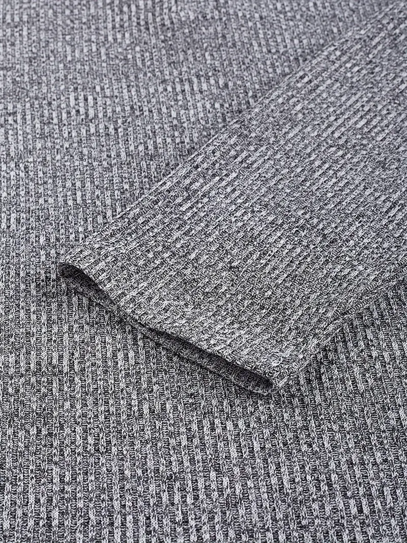 mens ribbed long sleeve hooded henley shirt casual trendy buttons for autumn and winter Product details 2