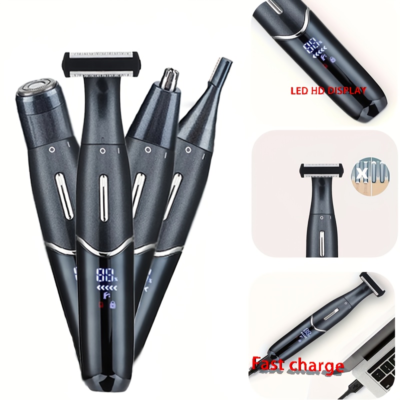 usb charging nose and ear hair trimmer portable electric nose hair trimmer   with 150mah lithium battery mini   fast charging through computer and car usb interface made of plastic material Product details 5