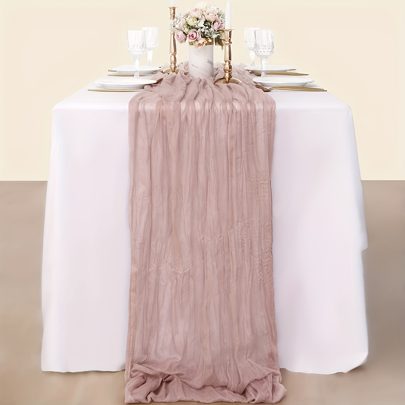 1pc   tablecloth bohemian chic gauze   bridal showers and teal weddings romantic dinner decoration