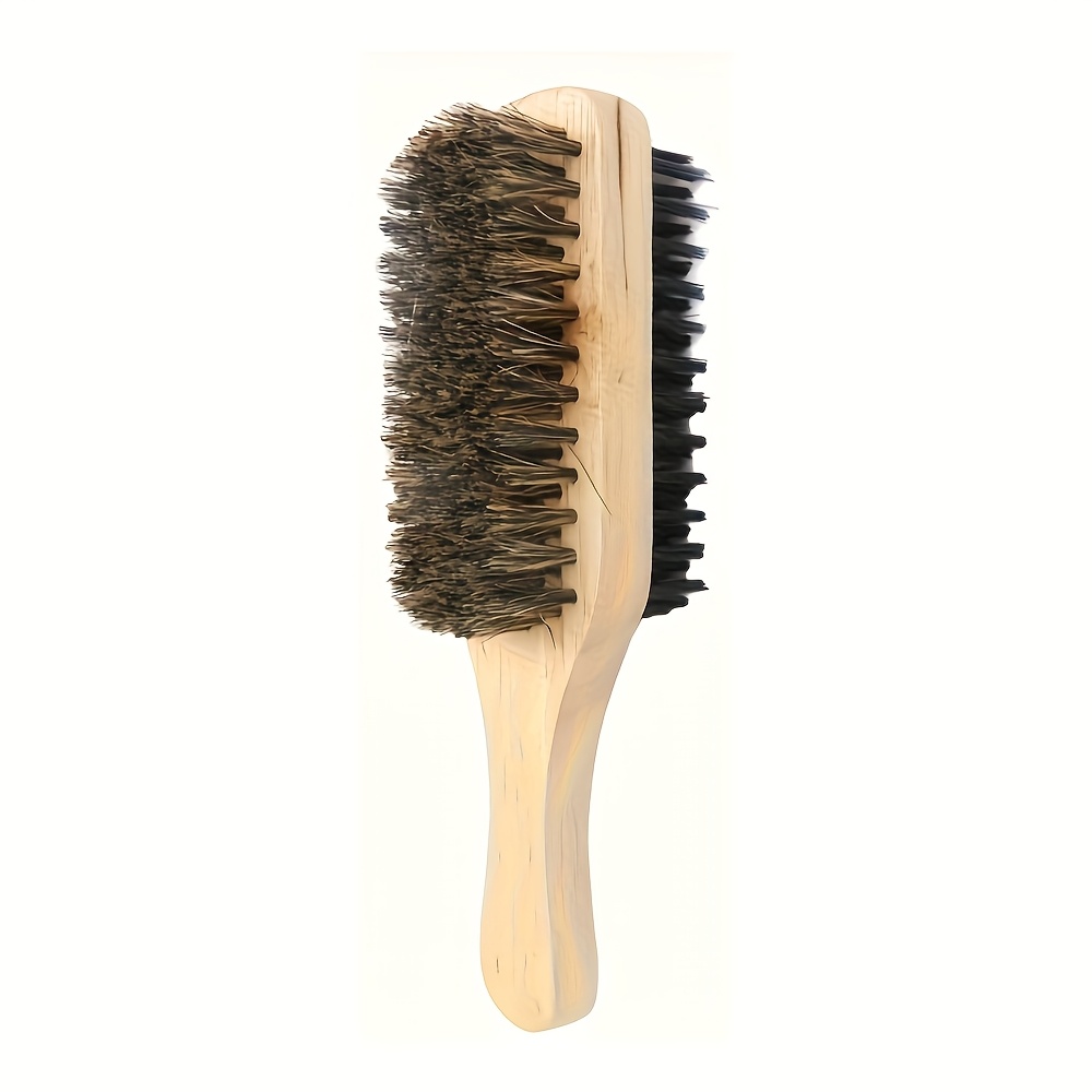 1 Medium-sized Solid Wood Brush With A Wooden Handle And Soft Bristles, Suitable For Dusting Clothes, Hair Care, And Removing Loose Hair