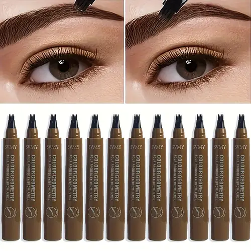 12pcs christmas eyebrow pen set waterproof eyebrow pen durable and exquisite eyebrow shape winter makeup valentines day gifts