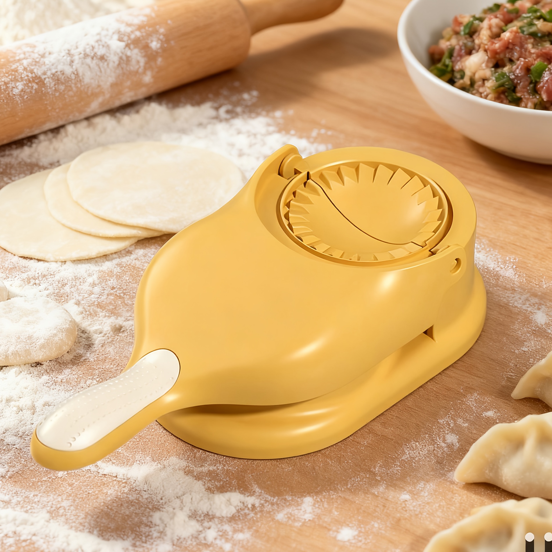 2-in-1 Automatic Dumpling Maker and Dough Press