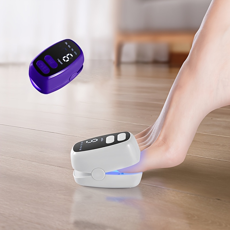Portable foot care tool, USB rechargeable nail care device, suitable for home use, compact design for easy travel, suitable for men and women - lithium battery powered