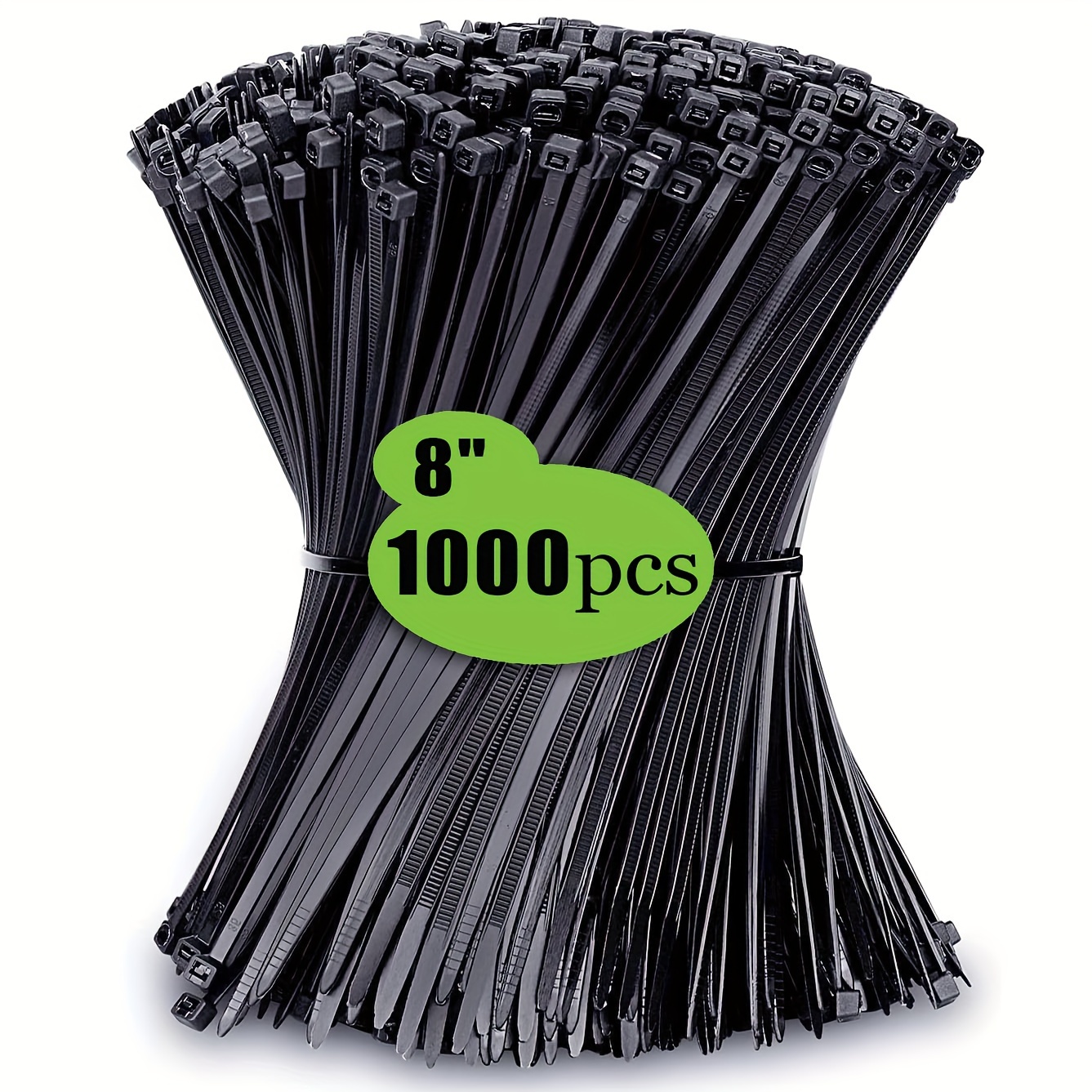 

1000pcs Cable Ties, 12inch/30cm Zip Ties, Black Uv Resistant Wire Ties, 40lb Tensile Strength Nylon Plastic Large Heavy Duty For Tidy Wires Home, Workshop, Garden