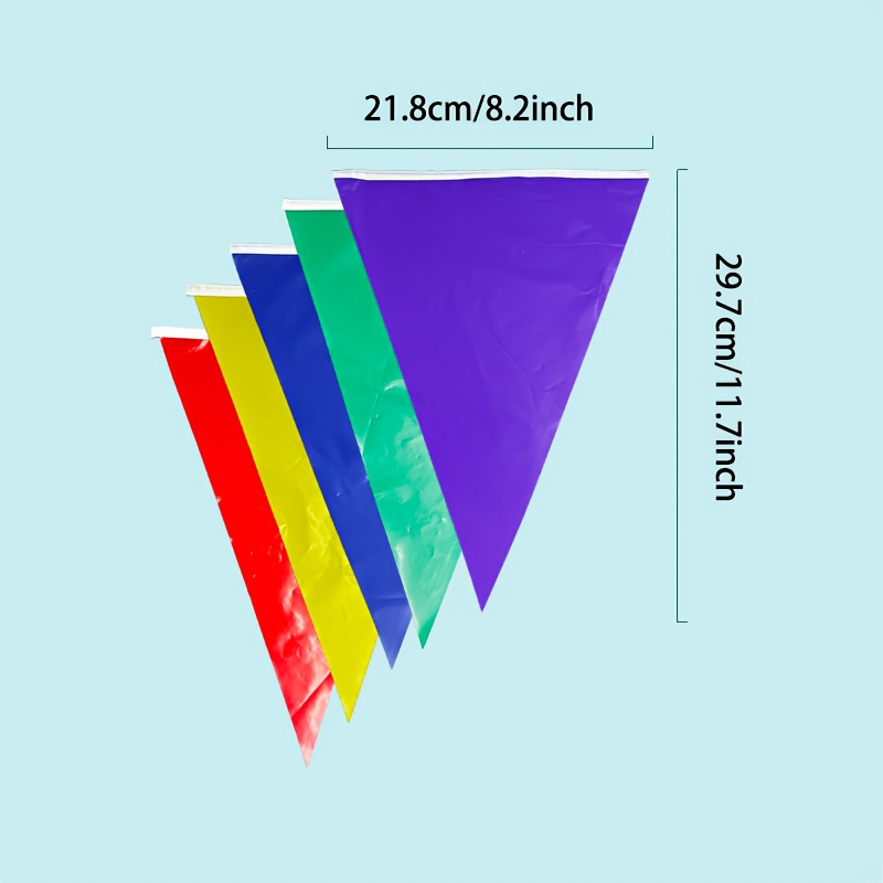 Image of 32.5 Feet/string, Triangle Banner Carnival Birthday Party, Decoration Supplies, Suitable For Birthday Parties