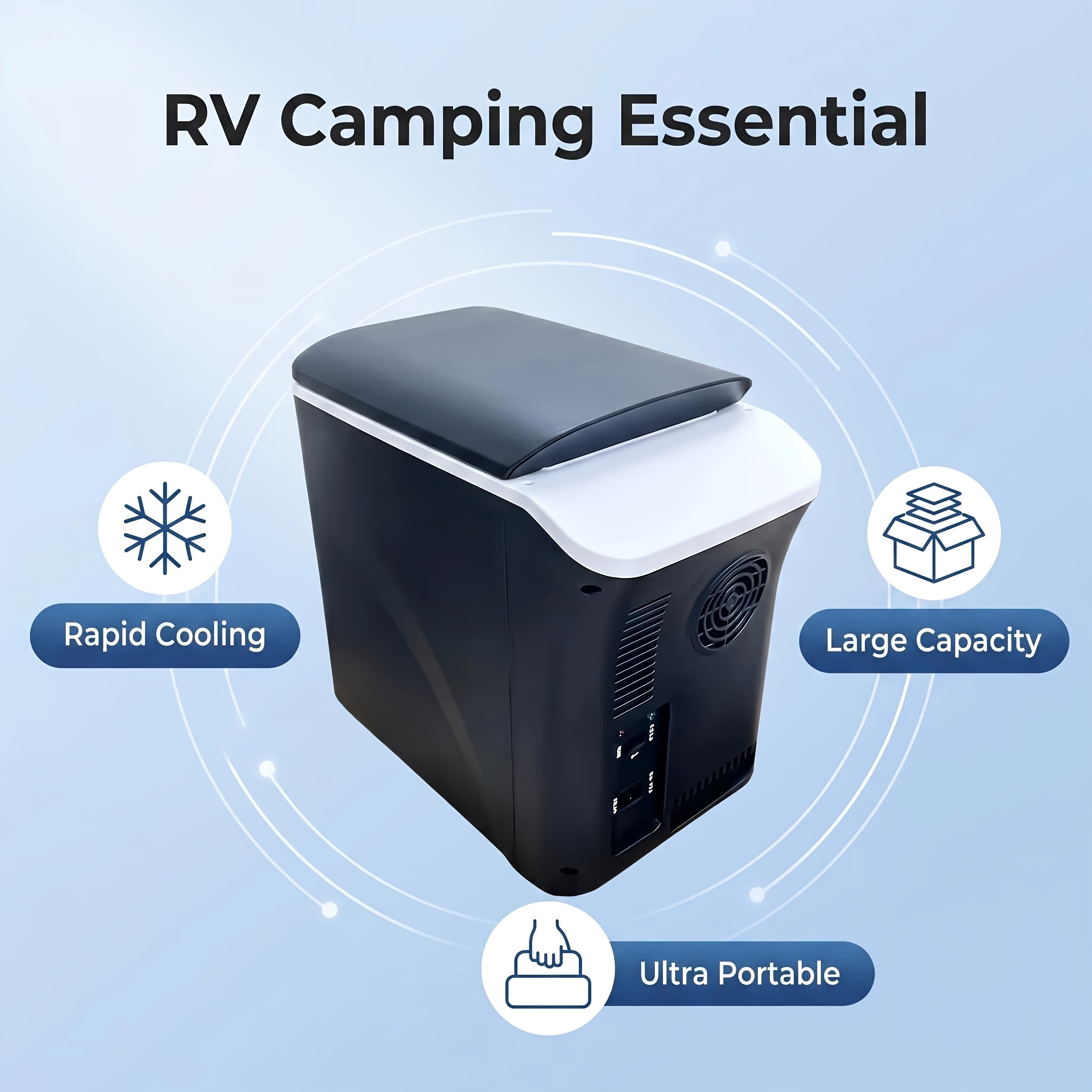 Mini Nevera Portátil Compacta para Coche, Refrigerador Eléctrico de Viaje para Coche, C...