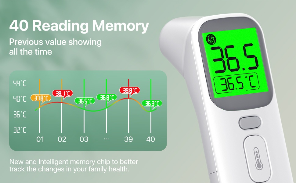 digital infrared forehead ear thermometer for adults high   instant readings with fever alarm memory function large led display durable plastic battery powered batteries not included temperature sensor   thermography modern thermometer   precision measurement reliable measurement health monitoring portable thermometer travel health   details 2