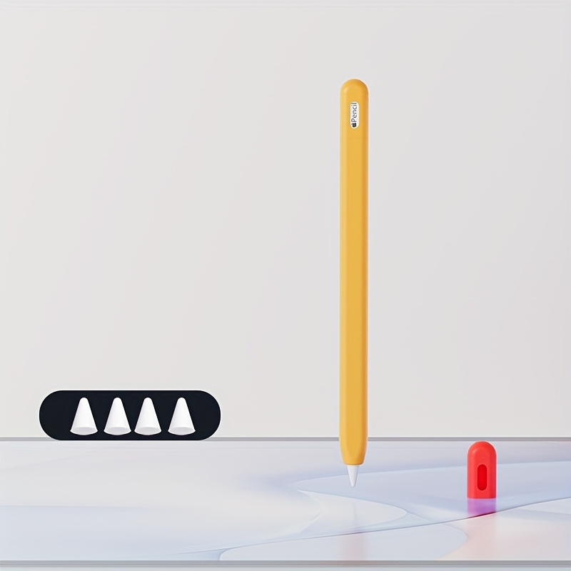 TEMU Convient pour Apple USB-C pour Apple Pencil 1ère génération Étui de protection en silicone liquide Couverture de stylo, complètement enveloppée