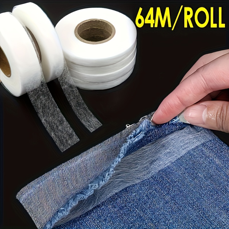 

1pc No-sew Fusible Tape Roll, White Double-sided Interfacing Fabric, Hemming & Patching Tape For Clothing, Diy Sewing Craft