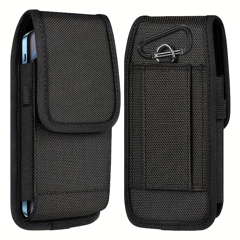 TEMU Custodia a portafoglio per telefono con cintura in nylon e gancio, adatta per iPhone 16/15/14/13/12/11 Pro Max & Plus, modelli 17 Air, Galaxy