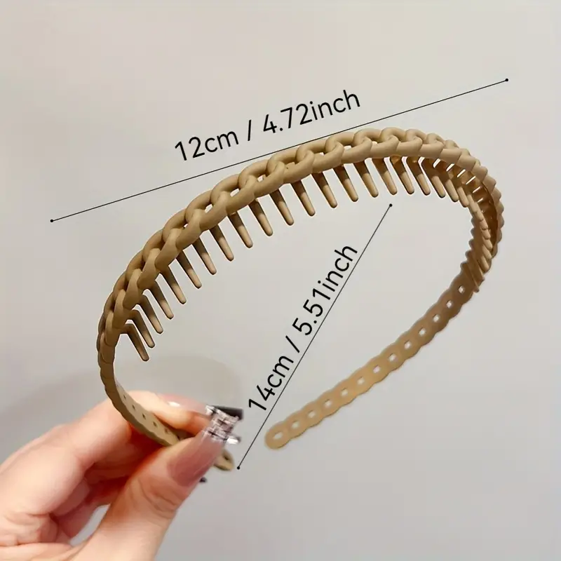 2pcs set with toothed anti slip headband womens headband hair clip hair tie hair accessory travel and face washing special Product details 2
