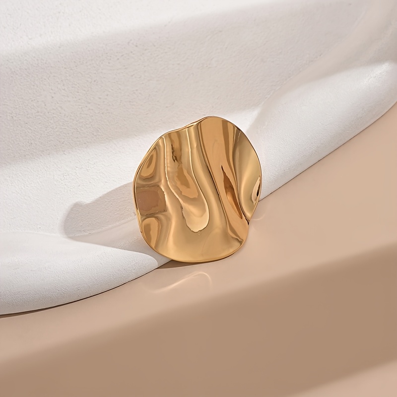 Exaggerated Ornate Stainless Steel Polished Ring for Women