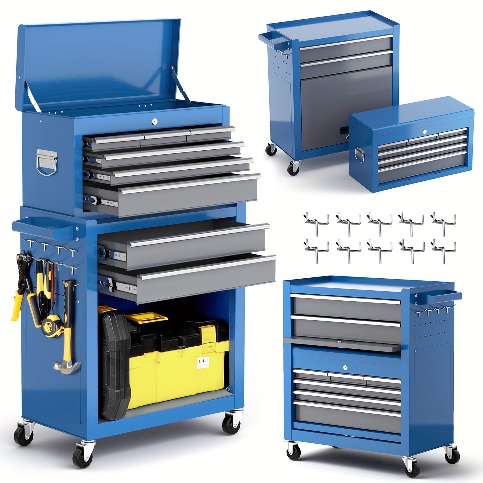 45pcs Tool Box Organizer: Maximize Your Tool Chest Storage with Drawer  Dividers & Trays!