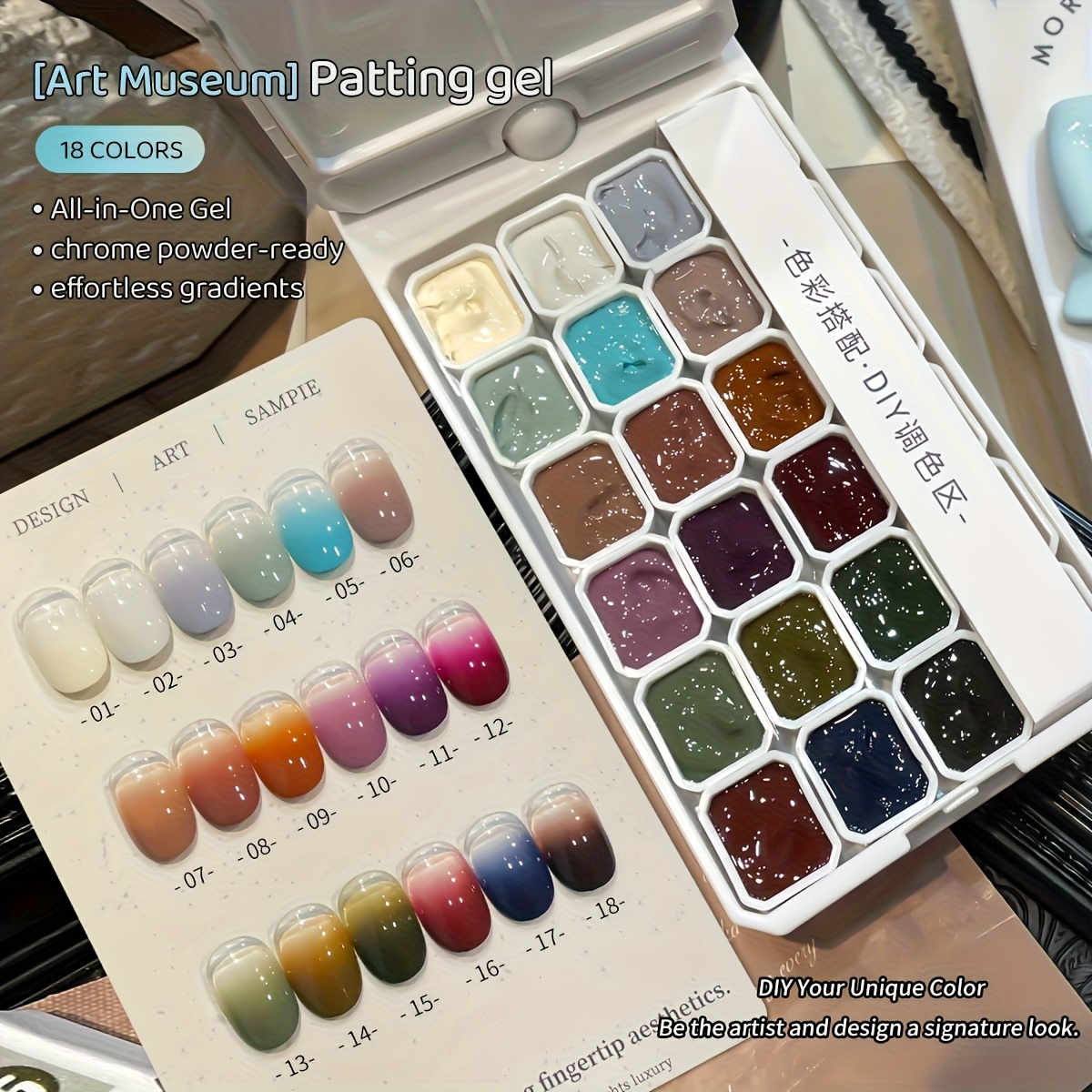 Image of 18 Colors Patting Gel Smudge Can High Popular Nail Polish Gel Women' Manicure Gift For Women