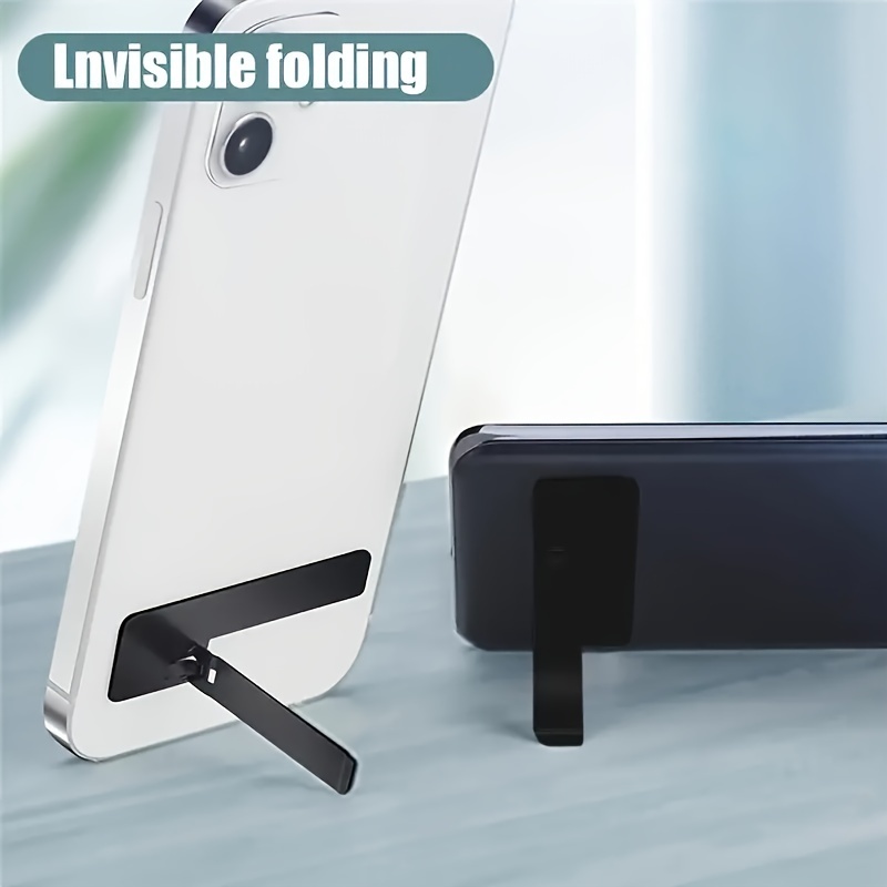 

Mobile Phone Holder Desktop Back Sticker Creative Support Stand Invisible Metal Stable Ultra-thin Multi-functional Folding Portable Back Sticker Multi-functional Mobile Phone Support Stand