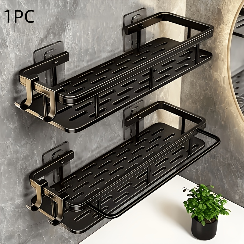 TEMU Wall-mounted Shower Caddy, Large Capacity, No Drilling Required Installation, Floating Shelf For Bathroom And Kitchen, Suitable For , Space-saving, , Used For Storing Bath And , Cosmetics And