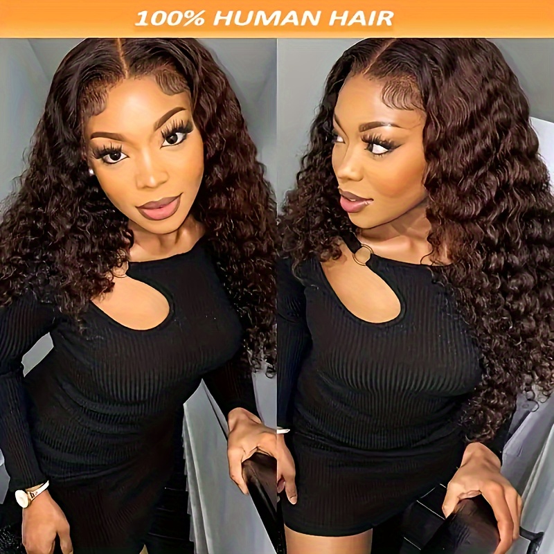 

Chocolate Brown Short Curly Bob Wig Deep Curly Human Hair Wigs For Women 13x4 Lace Front Preplucked Remy Hair For Woman 150% Density Brazilian Remy Human Hair