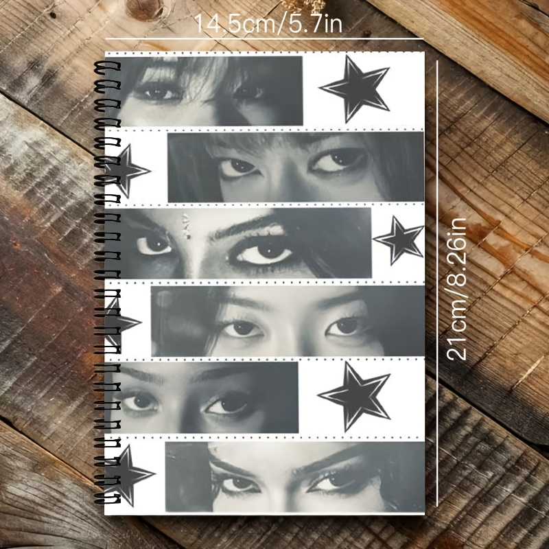 TEMU 1pc [2d] Flat Spiral Notebook, Back-to- A5 Spiral Coil Notebook With 100 Pages, Manga- Print Cover, 50 Sheets Of Workbook/diary, Gift Suitable