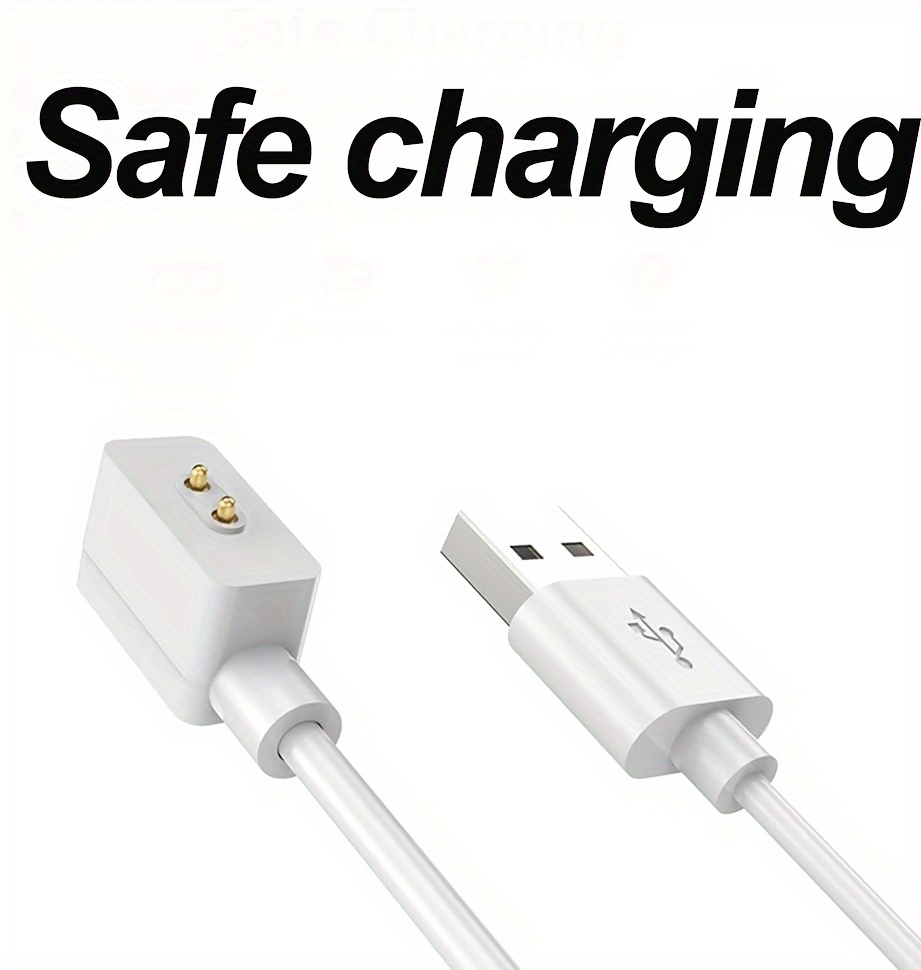 white smartwatch charger compatible xiaomi 9pro Temu Saudi Arabia