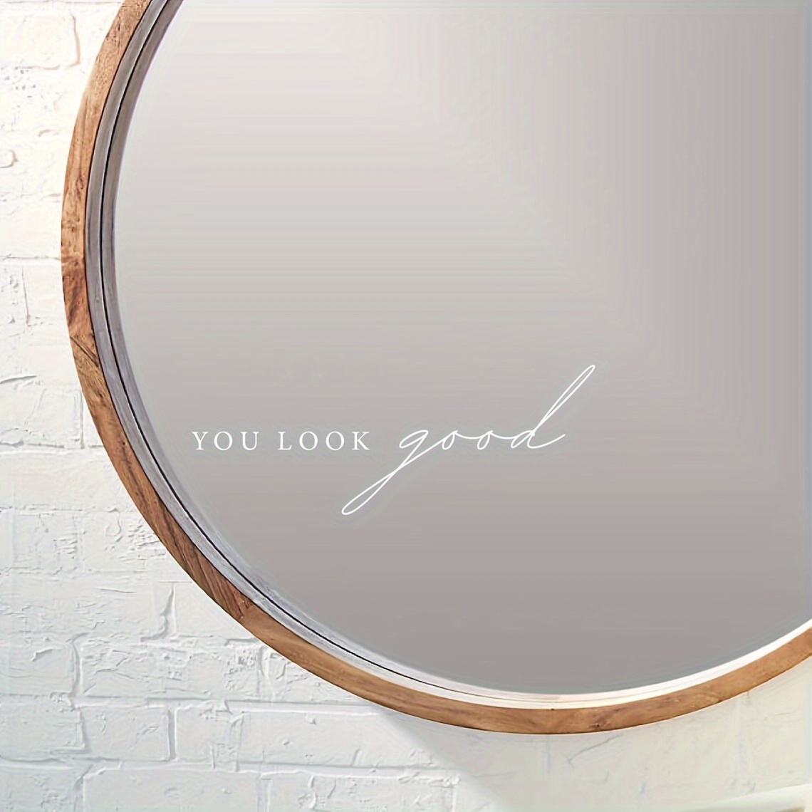 

Vinyl "" Mirror Decal, Inspirational Self-adhesive Sticker For Bathroom, Bedroom, Laptop, And Wall Decor